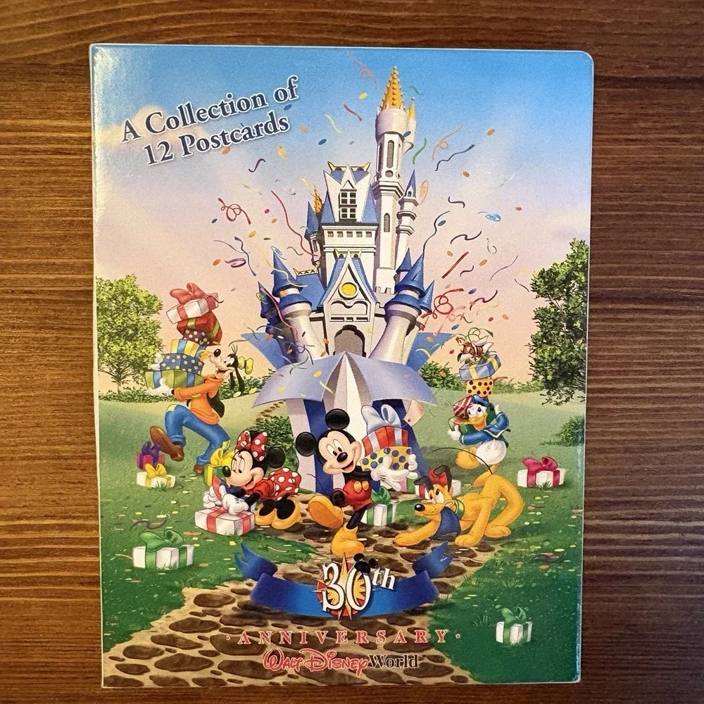 Disney World 30th Anniversary Postcard Set 12 Cards Mickey Castle